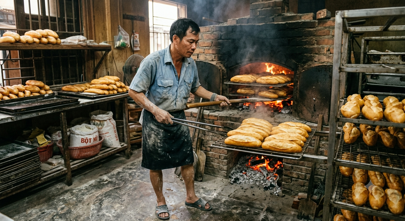 Hơi ấm từ lò bánh mì